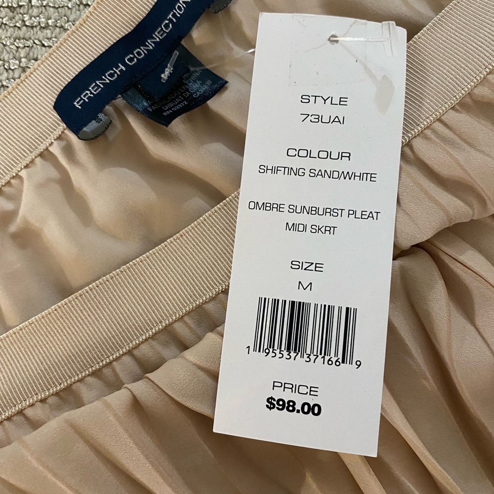 French Connection Cream A-Line Skirt - Picture 3 of 3